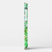 Coques Case-Mate iPhone FLEURS BLANCHES vert turquoise clair blanc (Verso / Gauche)