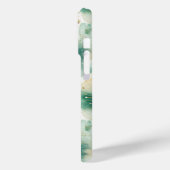 Coques Case-Mate iPhone Fleurs blanches vertes (Verso / Gauche)