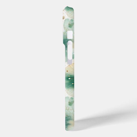 Coques Case-Mate iPhone Fleurs blanches vertes (Verso / Gauche)