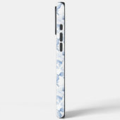 Coques Case-Mate iPhone Fleurs Blancs Chic Et Joli Bleu (Verso / Gauche)