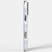 Coques Case-Mate iPhone Fleurs Blancs Chic Et Joli Bleu (Verso / Droite)