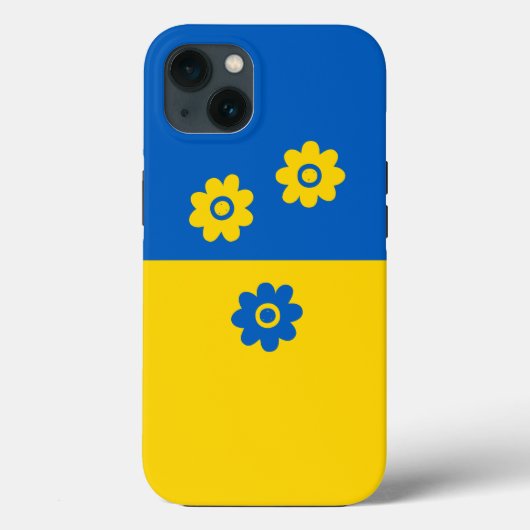 Coques Case-Mate iPhone Fleurs bleu et jaune (Verso)