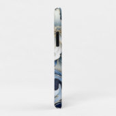 Coques Case-Mate iPhone Fleurs Bleu Foncé (Dos/Droite)