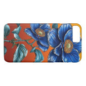 Coques Case-Mate iPhone Fleurs bleues (Dos (Horizontal))