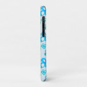 Coques Case-Mate iPhone Fleurs bleues (Dos/Gauche)
