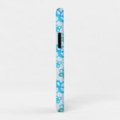 Coques Case-Mate iPhone Fleurs bleues (Dos/Droite)