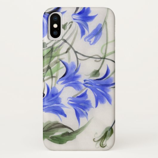 Coques Case-Mate iPhone Fleurs bleues (Dos)