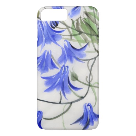 Coques Case-Mate iPhone Fleurs bleues (Dos)