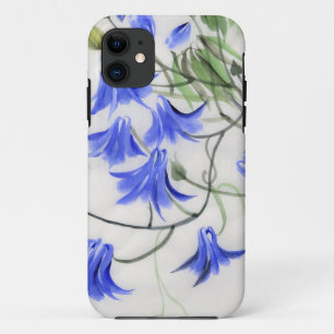 Coque iPhone 11 Fleurs bleues
