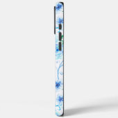 Coques Case-Mate iPhone Fleurs bleues blanches (Verso / Gauche)