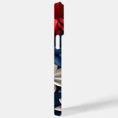 COQUES Case-Mate iPhone FLEURS BLEUES BLANCHES ROUGES PATRIOTIQUES AMÉRICA (Verso / Droite)