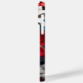 COQUES Case-Mate iPhone FLEURS BLEUES BLANCHES ROUGES PATRIOTIQUES AMÉRICA (Verso / Gauche)