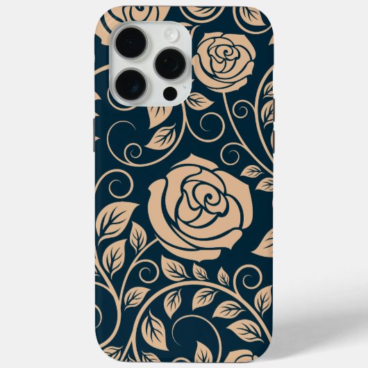 Coques Case-Mate iPhone Fleurs bleues Brown (Verso)