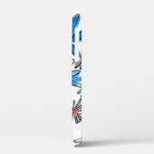 Coques Case-Mate iPhone Fleurs bleues et blanches (Verso / Gauche)