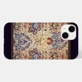 Coques Case-Mate iPhone Fleurs Bleues Et Dorées (Verso (horizontal))
