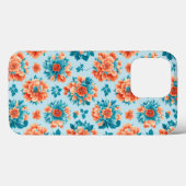 Coques Case-Mate iPhone Fleurs bleues et orange : la nature éblouissante (Verso (horizontal))