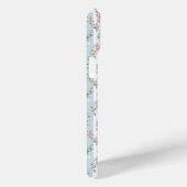 Coques Case-Mate iPhone Fleurs bleues et roses et rubans rayés (Verso / Droite)