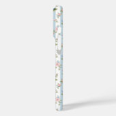 Coques Case-Mate iPhone Fleurs bleues et roses et rubans rayés (Verso / Gauche)