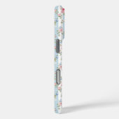 Coques Case-Mate iPhone Fleurs bleues et roses et rubans rayés (Verso / Droite)
