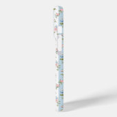Coques Case-Mate iPhone Fleurs bleues et roses et rubans rayés (Verso / Gauche)