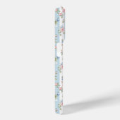 Coques Case-Mate iPhone Fleurs bleues et roses et rubans rayés (Verso / Droite)