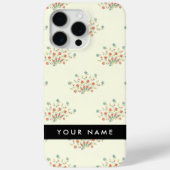 Coques Case-Mate iPhone Fleurs bleues et rouges, noires, votre nom (Verso)