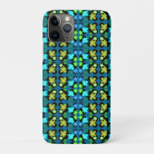 Coques Case-Mate iPhone Fleurs bleues et vertes (Dos)