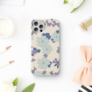 Case-Mate iPhone Case Fleurs Bleues, Fleurs Violettes, Motif Floral
