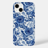 Coques Case-Mate iPhone Fleurs bleues Indigo (Verso)