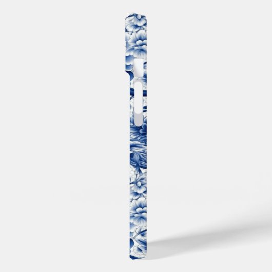 Coques Case-Mate iPhone Fleurs bleues Indigo (Verso / Gauche)