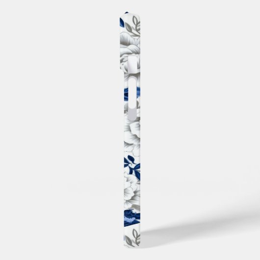 Coques Case-Mate iPhone Fleurs bleues Indigo (Verso / Gauche)