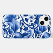 Coques Case-Mate iPhone Fleurs bleues Indigo (Verso (horizontal))