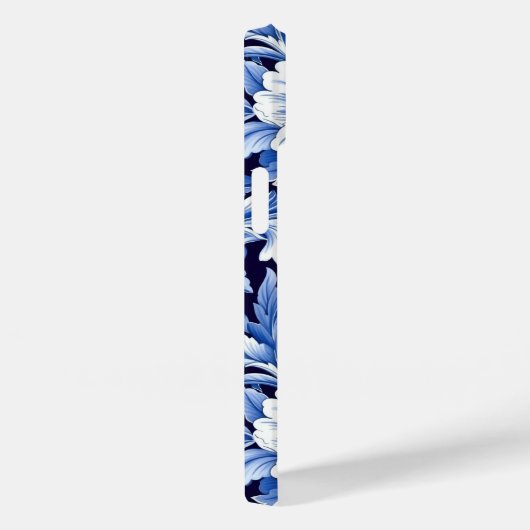 Coques Case-Mate iPhone Fleurs bleues Indigo (Verso / Droite)