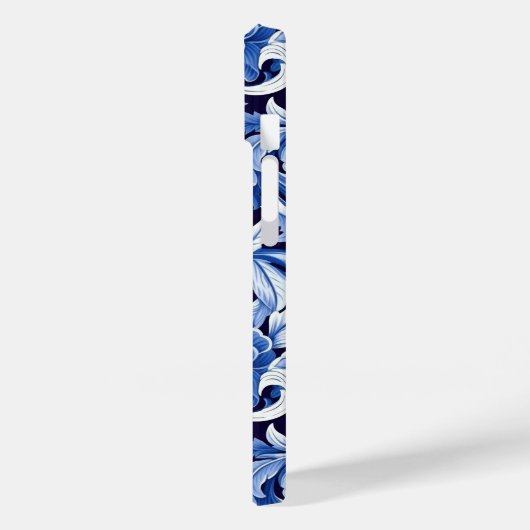 Coques Case-Mate iPhone Fleurs bleues Indigo (Verso / Gauche)