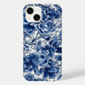 Coques Case-Mate iPhone Fleurs bleues Indigo (Verso)