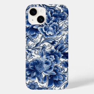 Coque Pour iPhone 14 Fleurs bleues Indigo