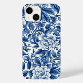 Coques Case-Mate iPhone Fleurs bleues Indigo (Verso)