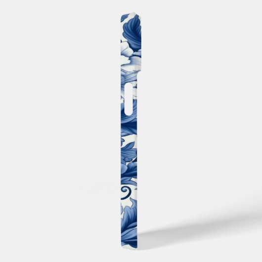 Coques Case-Mate iPhone Fleurs bleues Indigo (Verso / Droite)