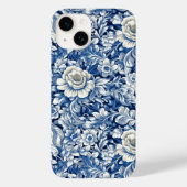 Coques Case-Mate iPhone Fleurs bleues Indigo (Verso)