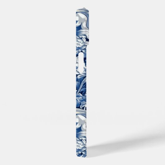 Coques Case-Mate iPhone Fleurs bleues Indigo (Verso / Droite)