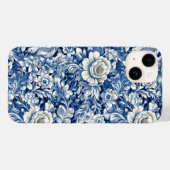 Coques Case-Mate iPhone Fleurs bleues Indigo (Verso (horizontal))