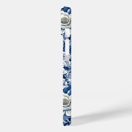 Coques Case-Mate iPhone Fleurs bleues Indigo (Verso / Gauche)