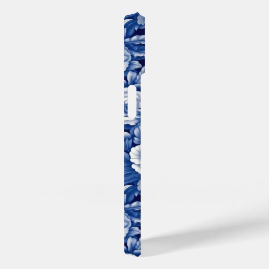 Coques Case-Mate iPhone Fleurs bleues Indigo (Verso / Droite)