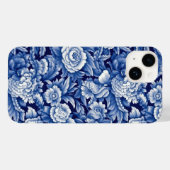 Coques Case-Mate iPhone Fleurs bleues Indigo (Verso (horizontal))