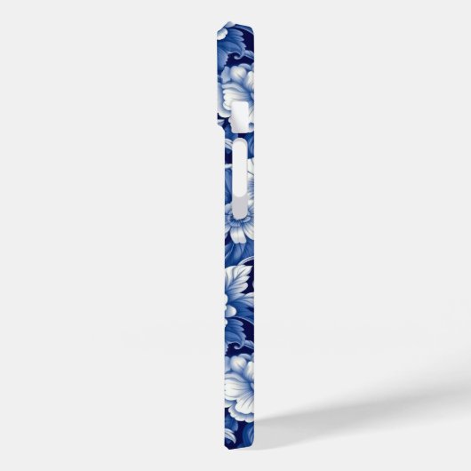 Coques Case-Mate iPhone Fleurs bleues Indigo (Verso / Gauche)