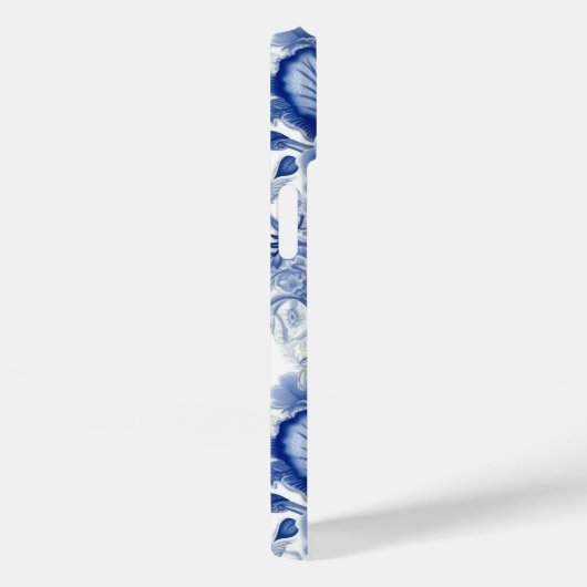 Coques Case-Mate iPhone Fleurs bleues Indigo (Verso / Droite)