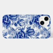 Coques Case-Mate iPhone Fleurs bleues Indigo (Verso (horizontal))