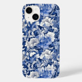 Coques Case-Mate iPhone Fleurs bleues Indigo (Verso)
