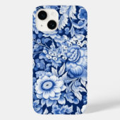 Coques Case-Mate iPhone Fleurs bleues Indigo (Verso)