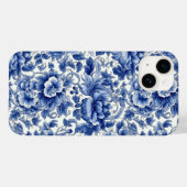 Coques Case-Mate iPhone Fleurs bleues Indigo (Verso (horizontal))
